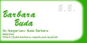 barbara buda business card